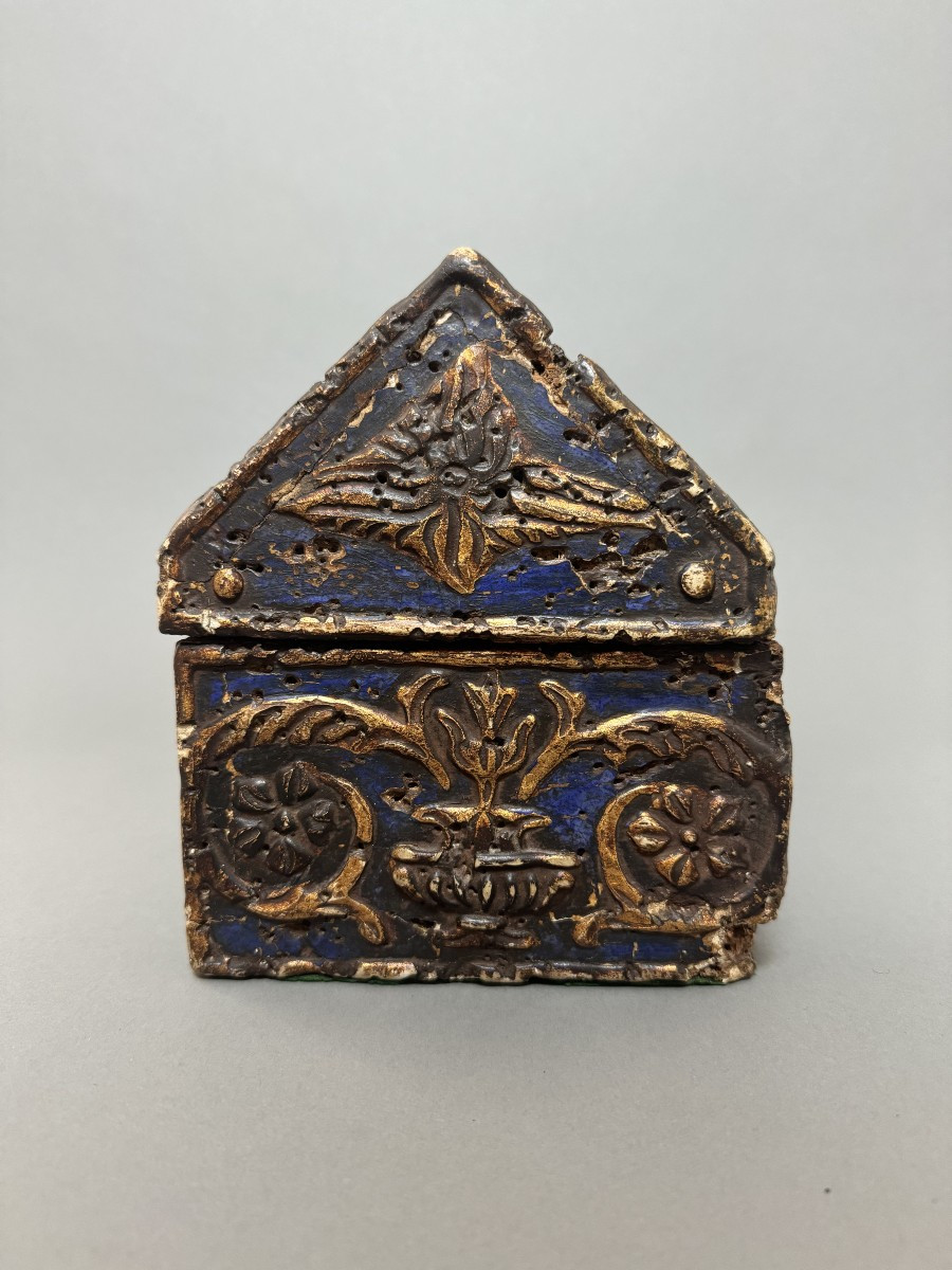 Cofanetto in legno e stucco del XIX -photo-5