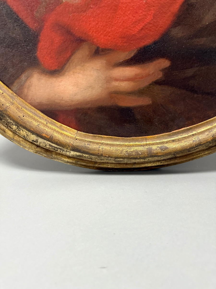 Jacob Ferdinand Voet (1639-1700). Ritratto di dama con scialle rosso-photo-3