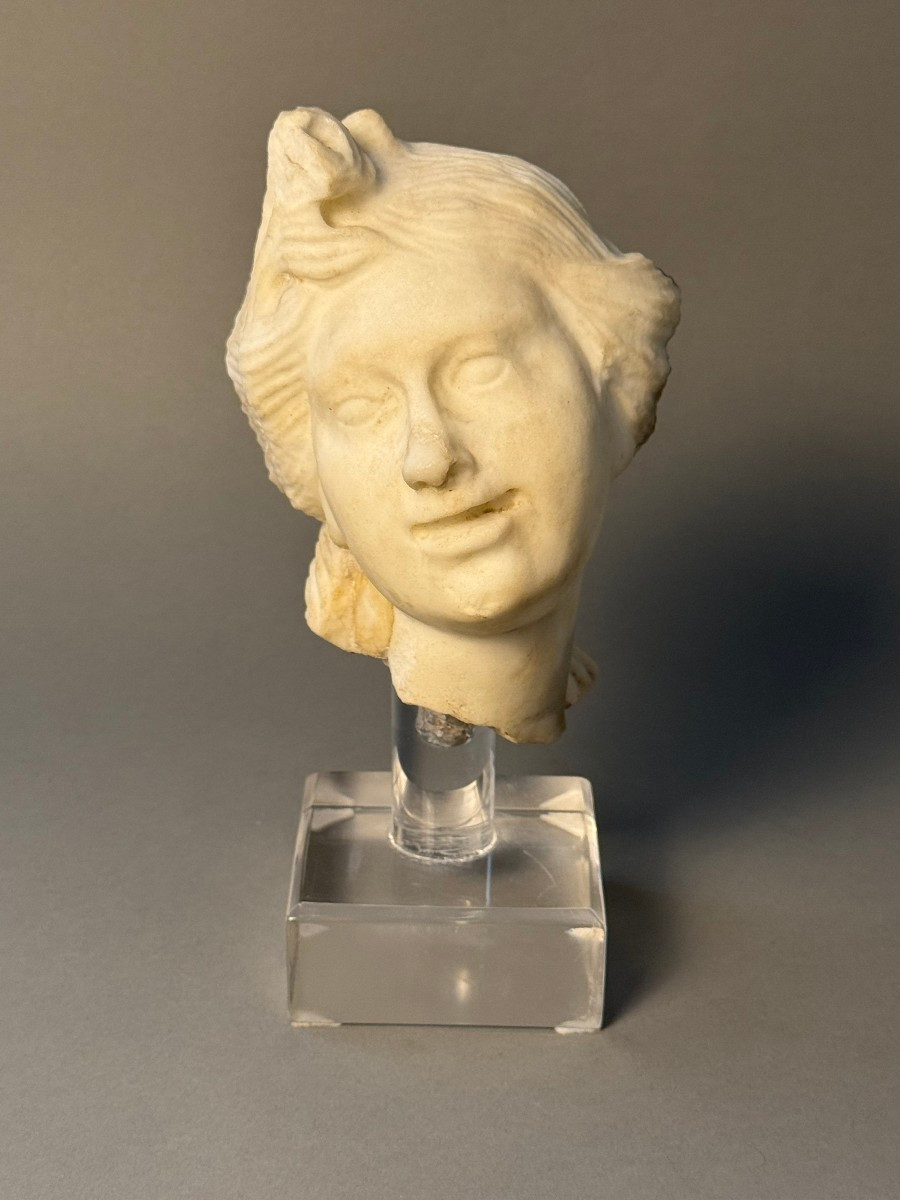  Testina in marmo neoclassica - periodo XVIII secolo -photo-1