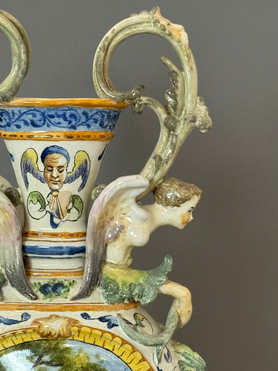 Anfora in ceramica maiolicata - seconda metà del XIX secolo-photo-2