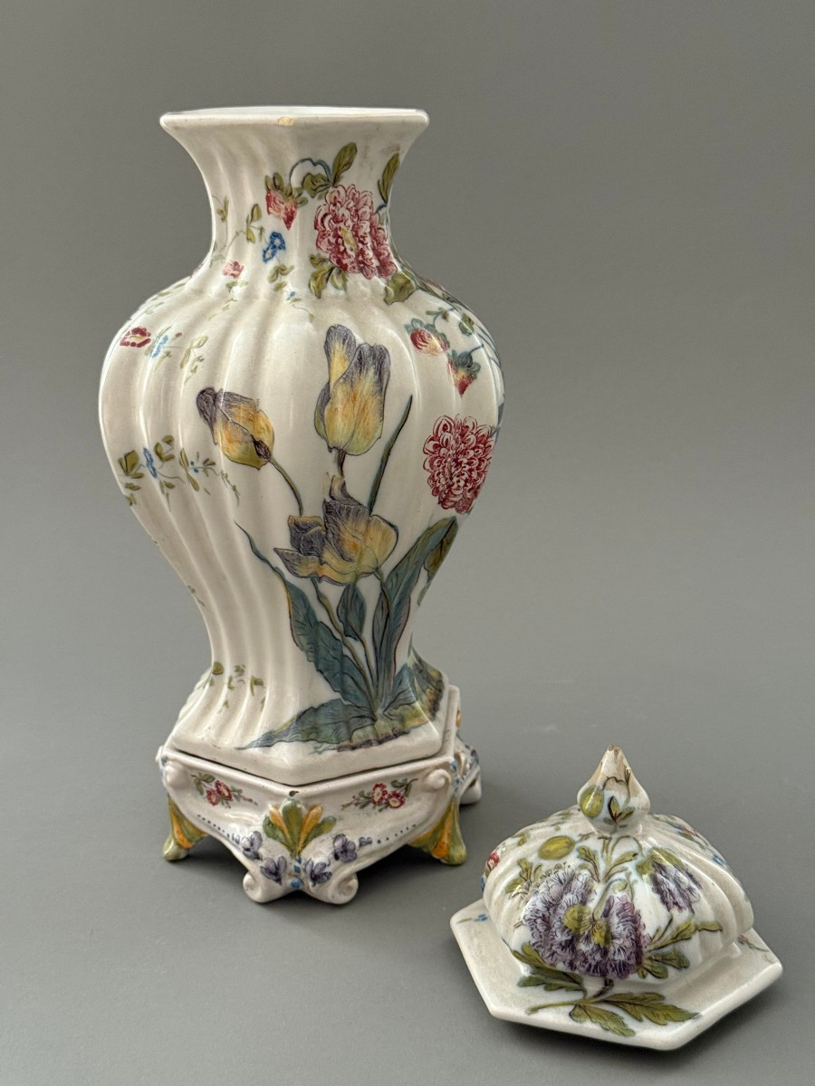 Vasi potiche in maiolica manifattura Antonibon, Nove Di Bassano - periodo XIX secolo-photo-8