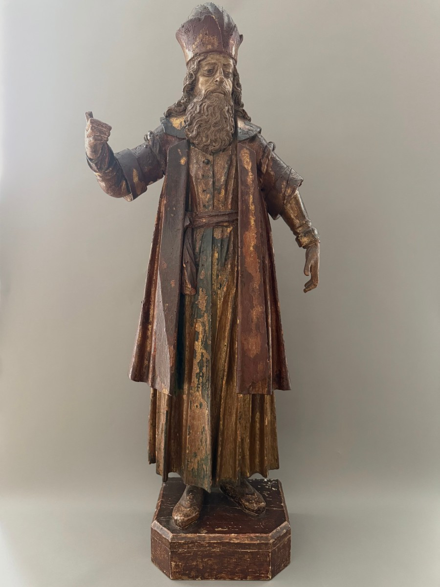 Scultura lignea di dignitario, Austria - periodo fine XV secolo-photo-2