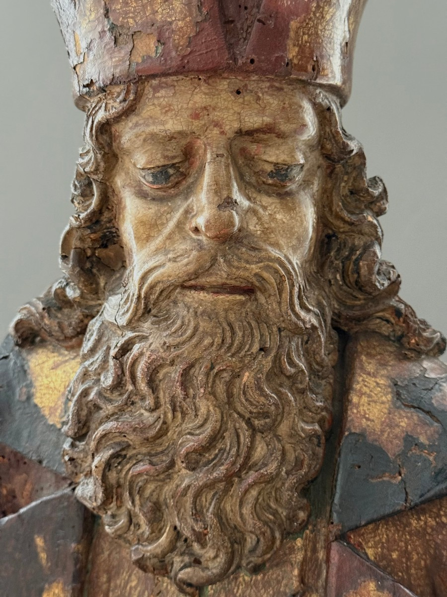 Scultura lignea di dignitario, Austria - periodo fine XV secolo-photo-1