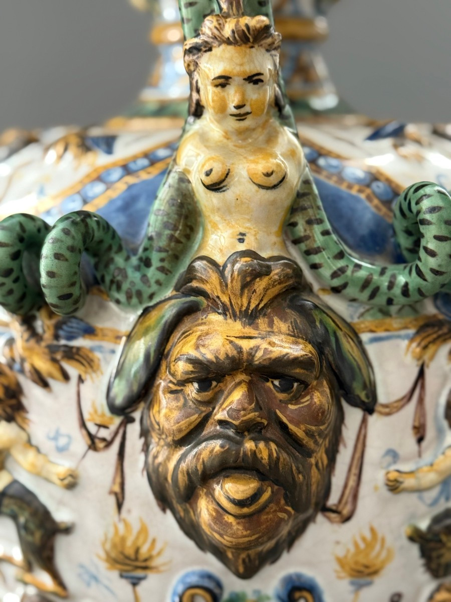 Coppia di vasi in maiolica - Napoli XIX secolo-photo-6