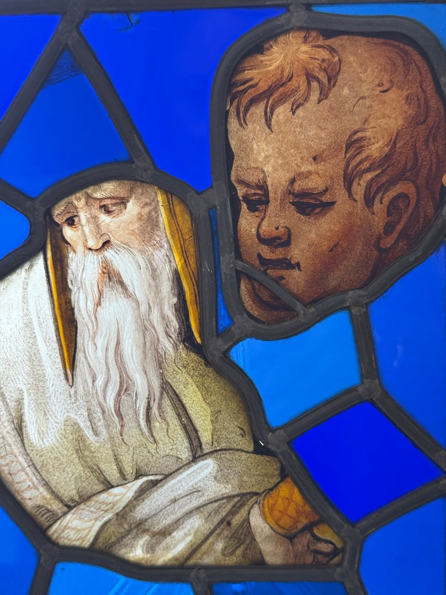 Frammenti di vetrate dipinte - periodo  XVI secolo -photo-2