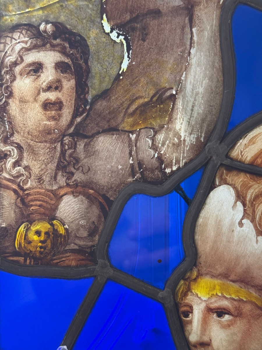Frammenti di vetrate dipinte - periodo  XVI secolo -photo-5