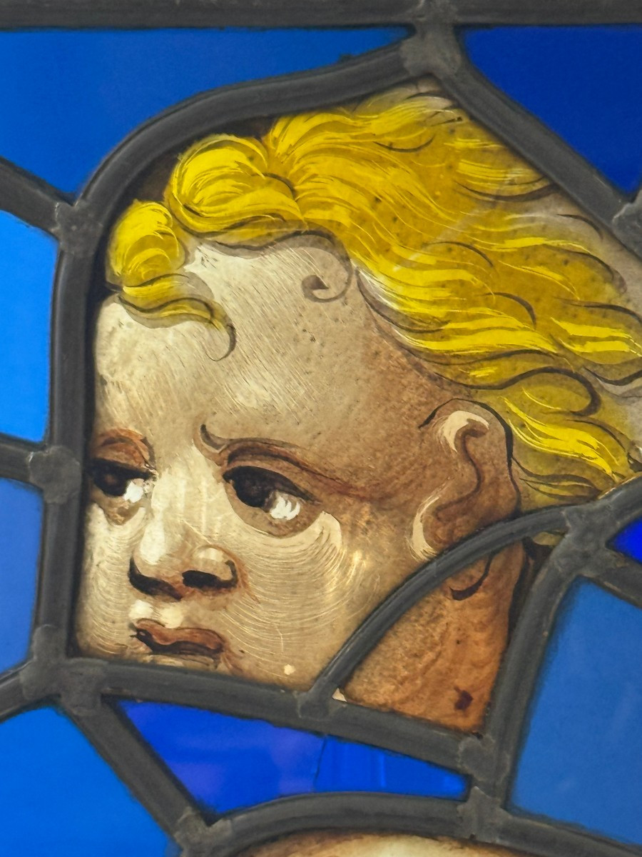 Frammenti di vetrate dipinte - periodo  XVI secolo 