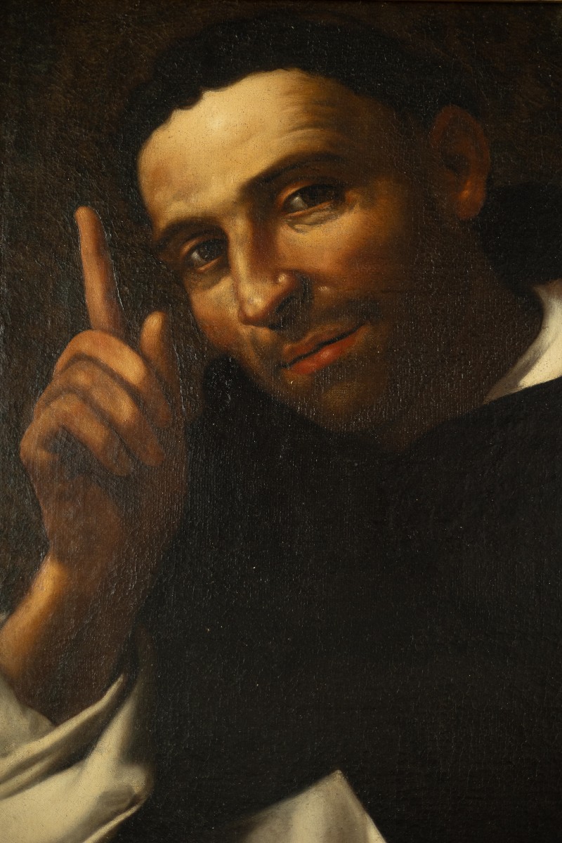 Dipinto raffigurante San Domenico di Guzman - periodo XVII secolo-photo-3
