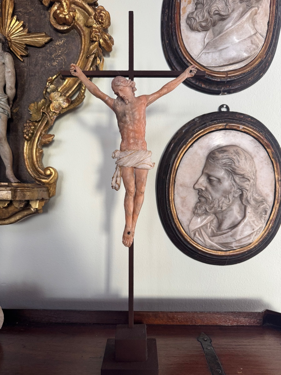 Cristo in alabastro rosa.XVIII secolo-photo-5