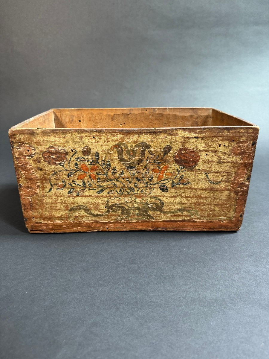 Piccola cassetta in legno dipinta - Puglia XVIII secolo-photo-4