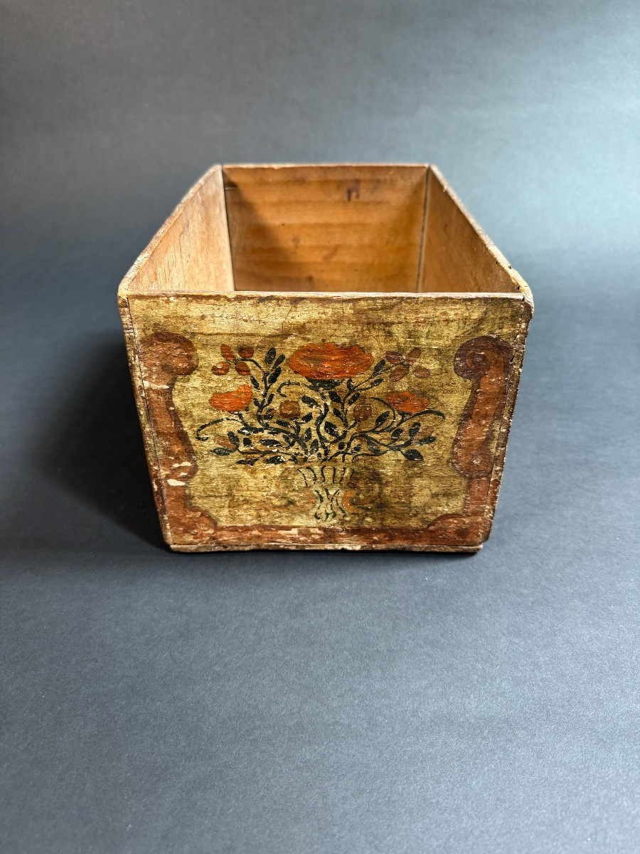 Piccola cassetta in legno dipinta - Puglia XVIII secolo-photo-3