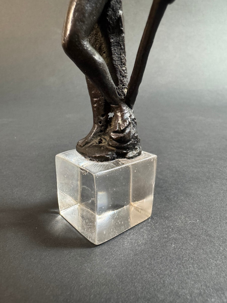 Piccola scultura fiorentina in bronzo raffigurante satiro - periodo XVI secolo -photo-2