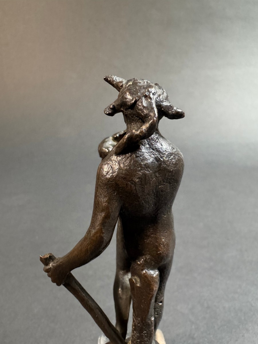 Piccola scultura fiorentina in bronzo raffigurante satiro - periodo XVI secolo -photo-4