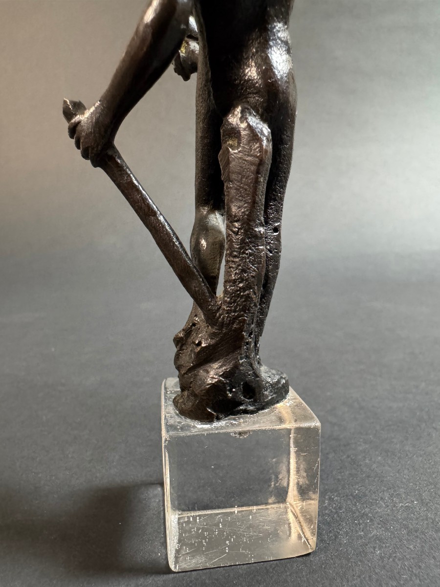 Piccola scultura fiorentina in bronzo raffigurante satiro - periodo XVI secolo -photo-5