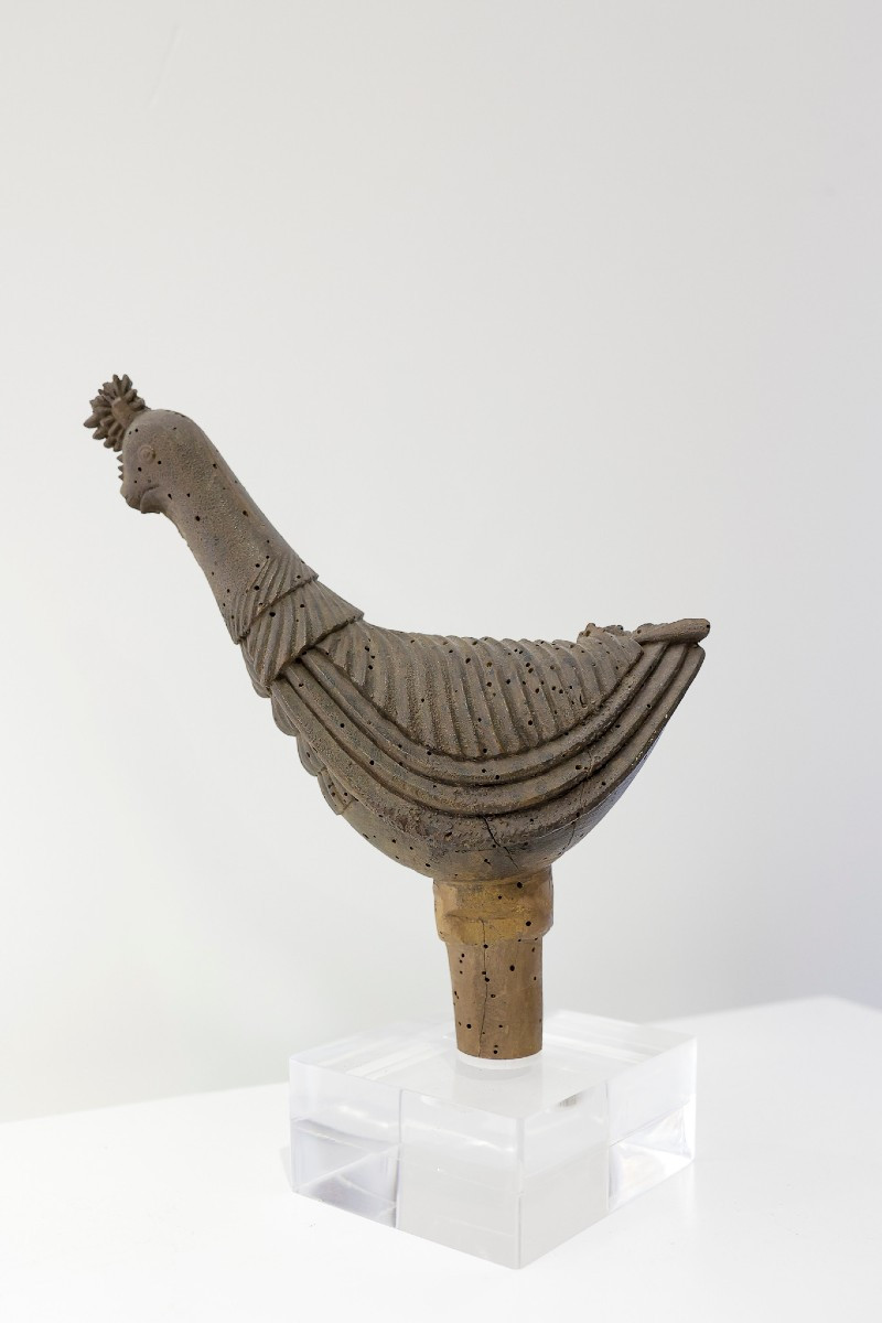 Tappo di botte in legno con tracce di policromia - Francia XVIII secolo-photo-3