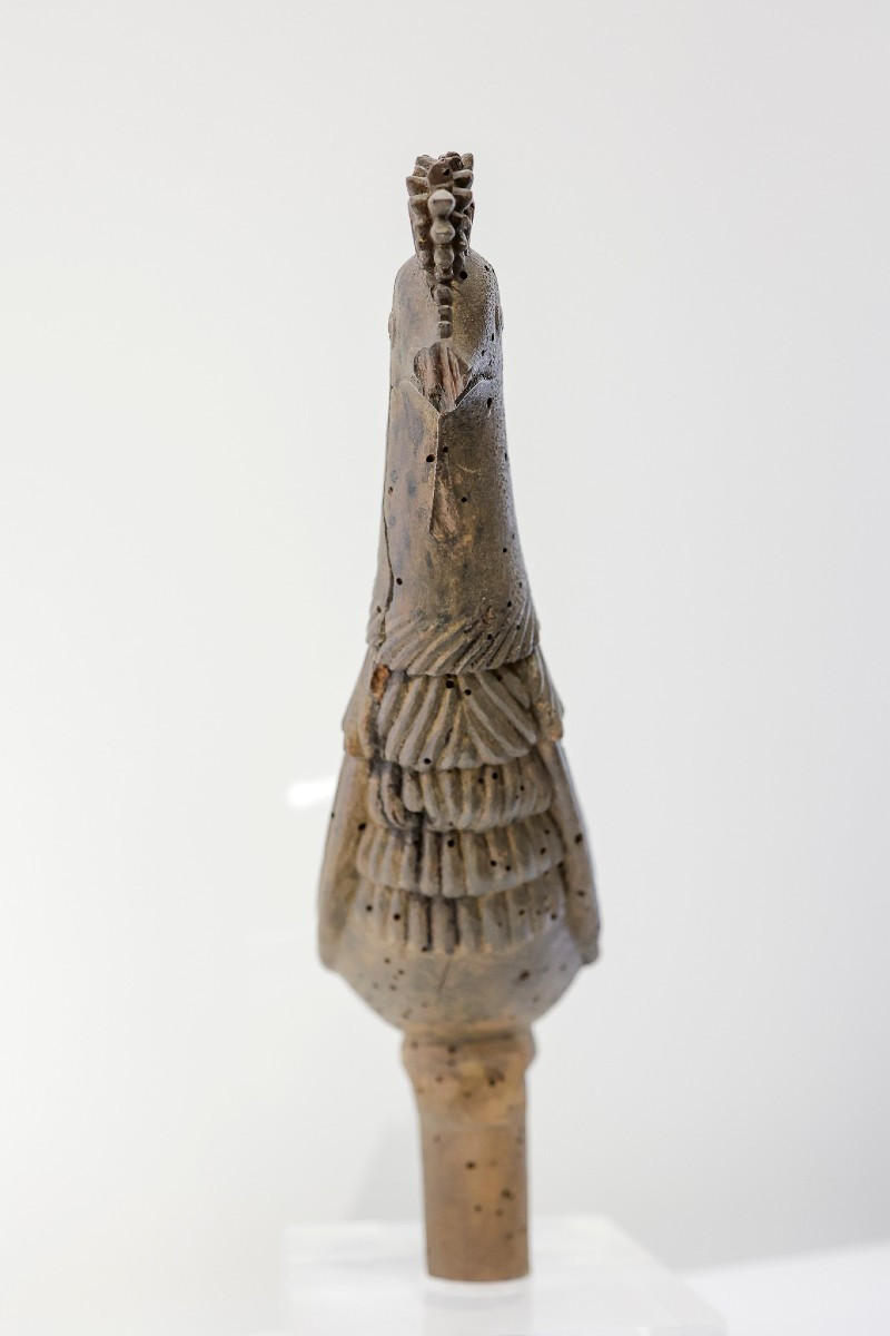 Tappo di botte in legno con tracce di policromia - Francia XVIII secolo-photo-1