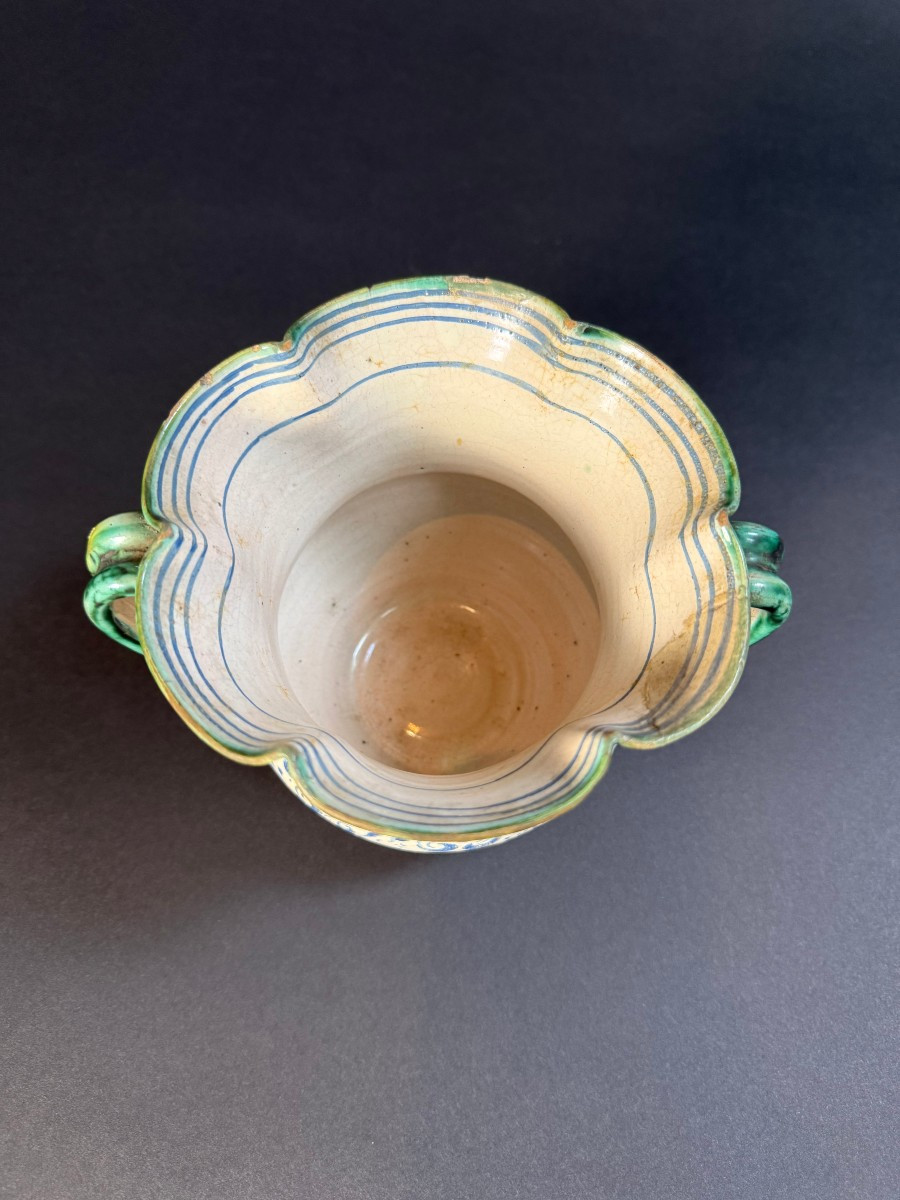 Coppa amatoriale in maiolica laertina - fine XVII-photo-2