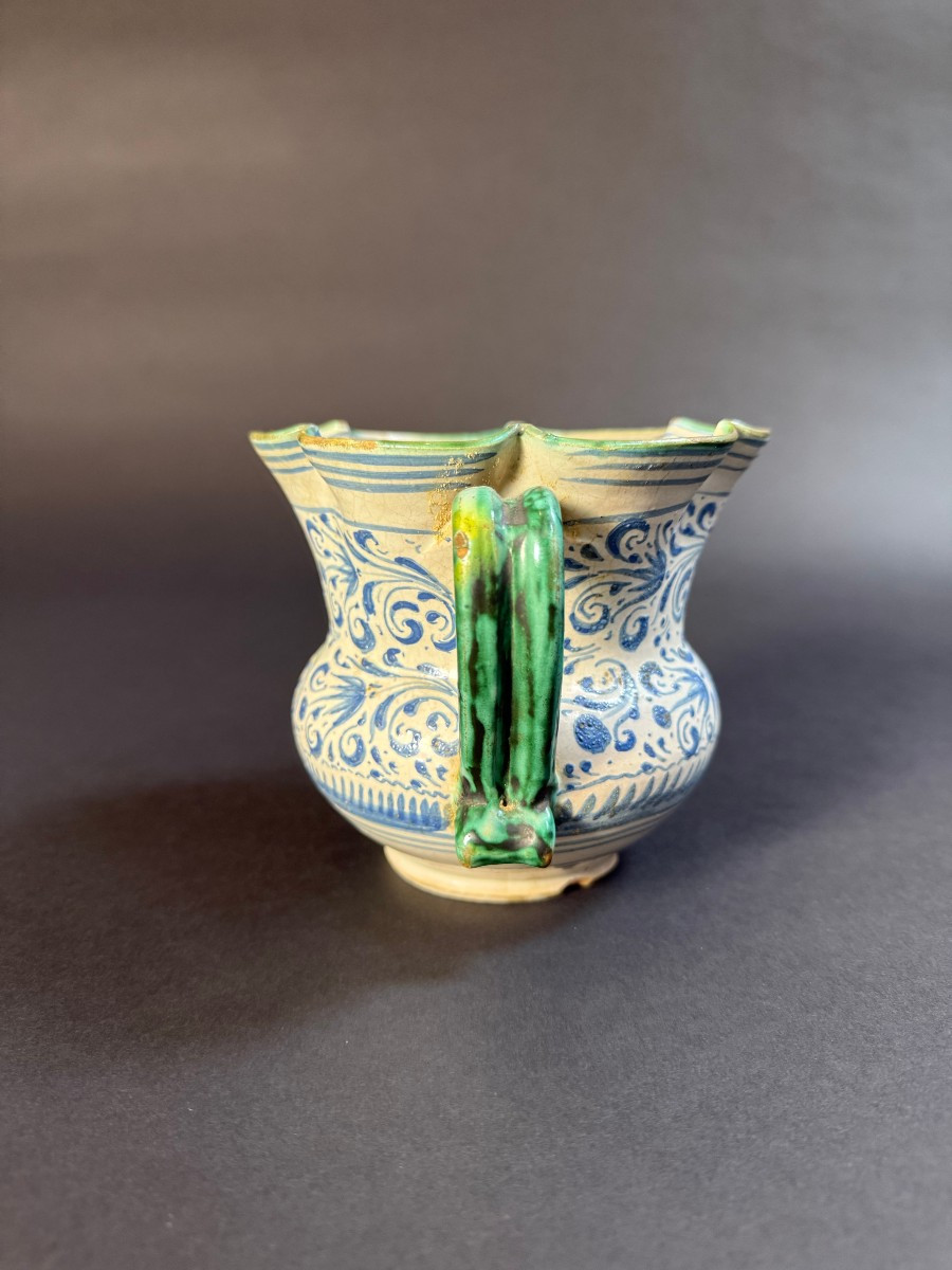 Coppa amatoriale in maiolica laertina - fine XVII-photo-3