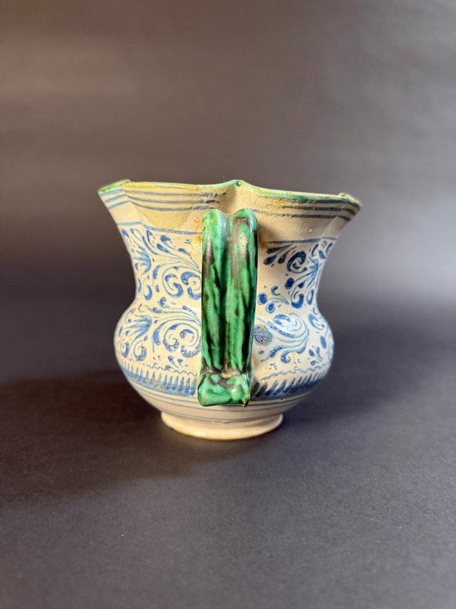 Coppa amatoriale in maiolica laertina - fine XVII-photo-4