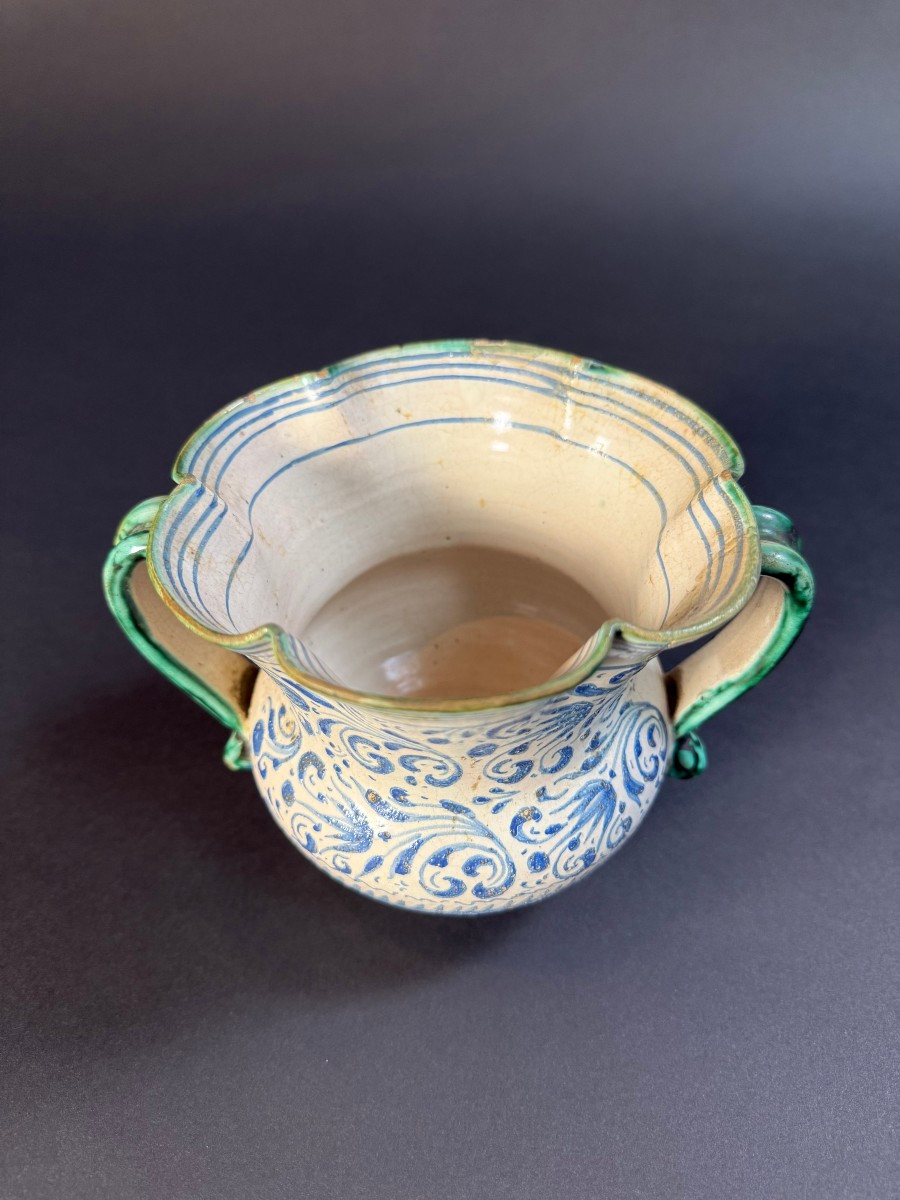 Coppa amatoriale in maiolica laertina - fine XVII-photo-2