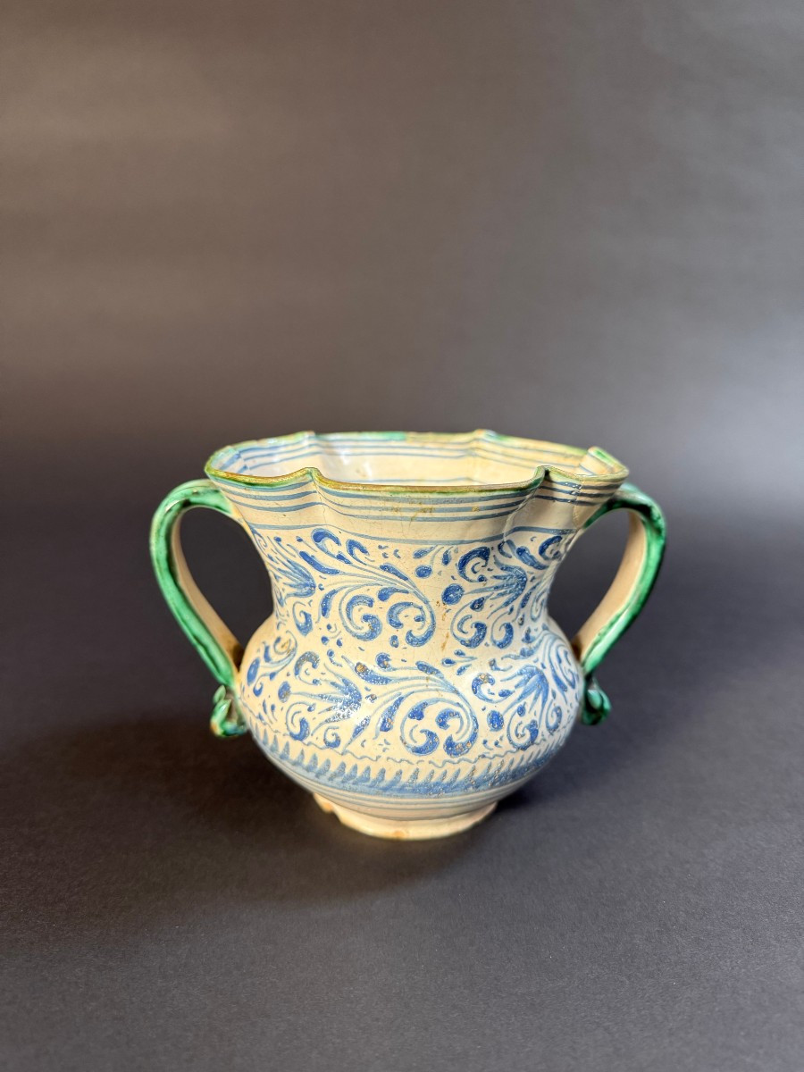 Coppa amatoriale in maiolica laertina - fine XVII-photo-3