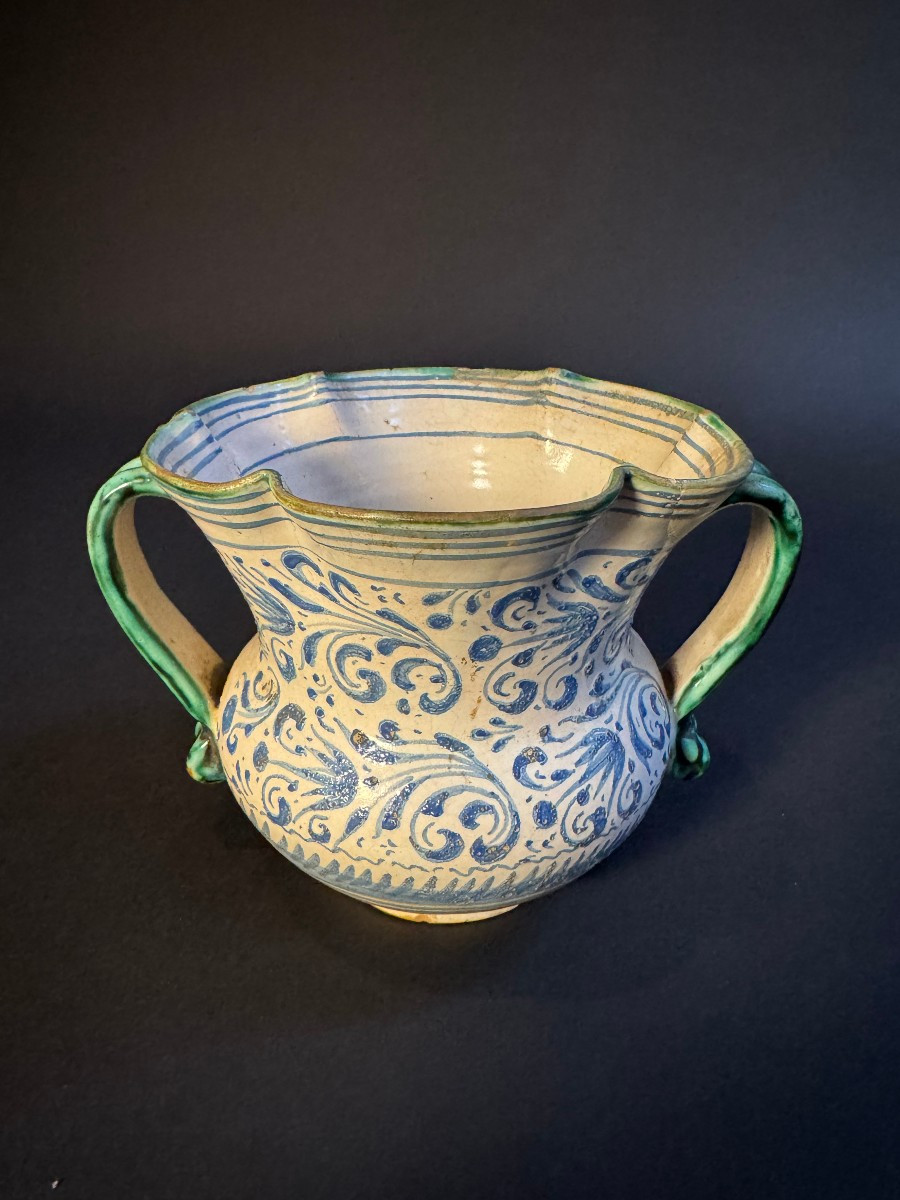 Coppa amatoriale in maiolica laertina - fine XVII-photo-5