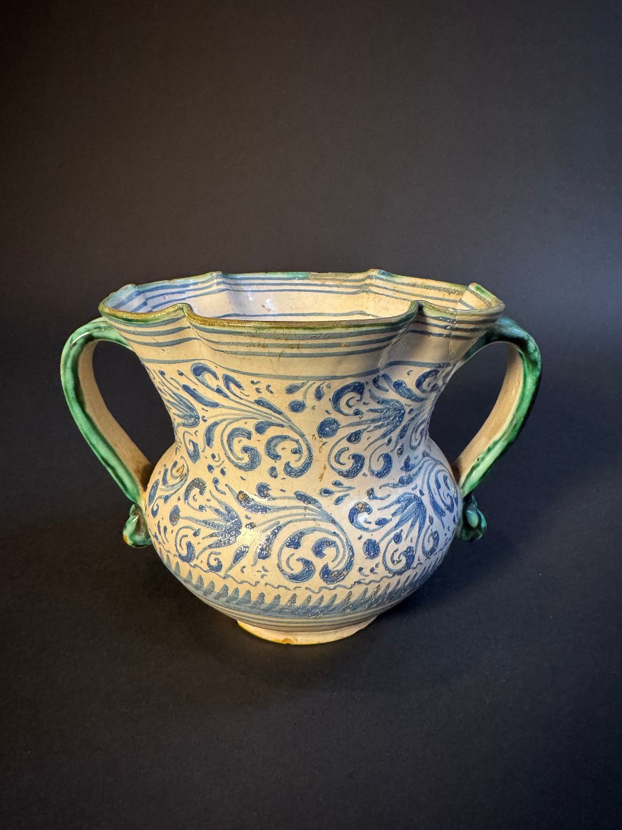 Coppa amatoriale in maiolica laertina - fine XVII-photo-6