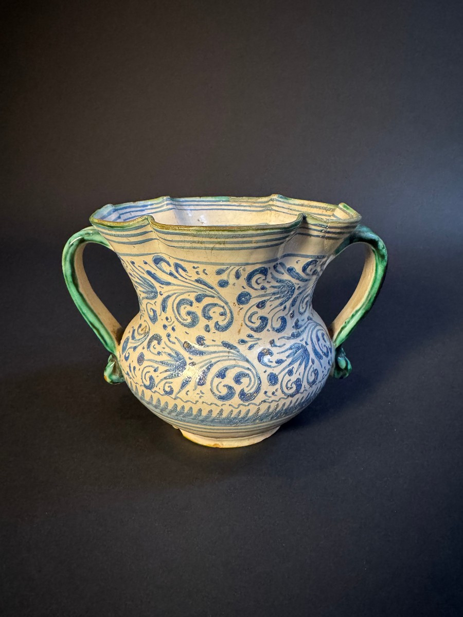 Coppa amatoriale in maiolica laertina - fine XVII