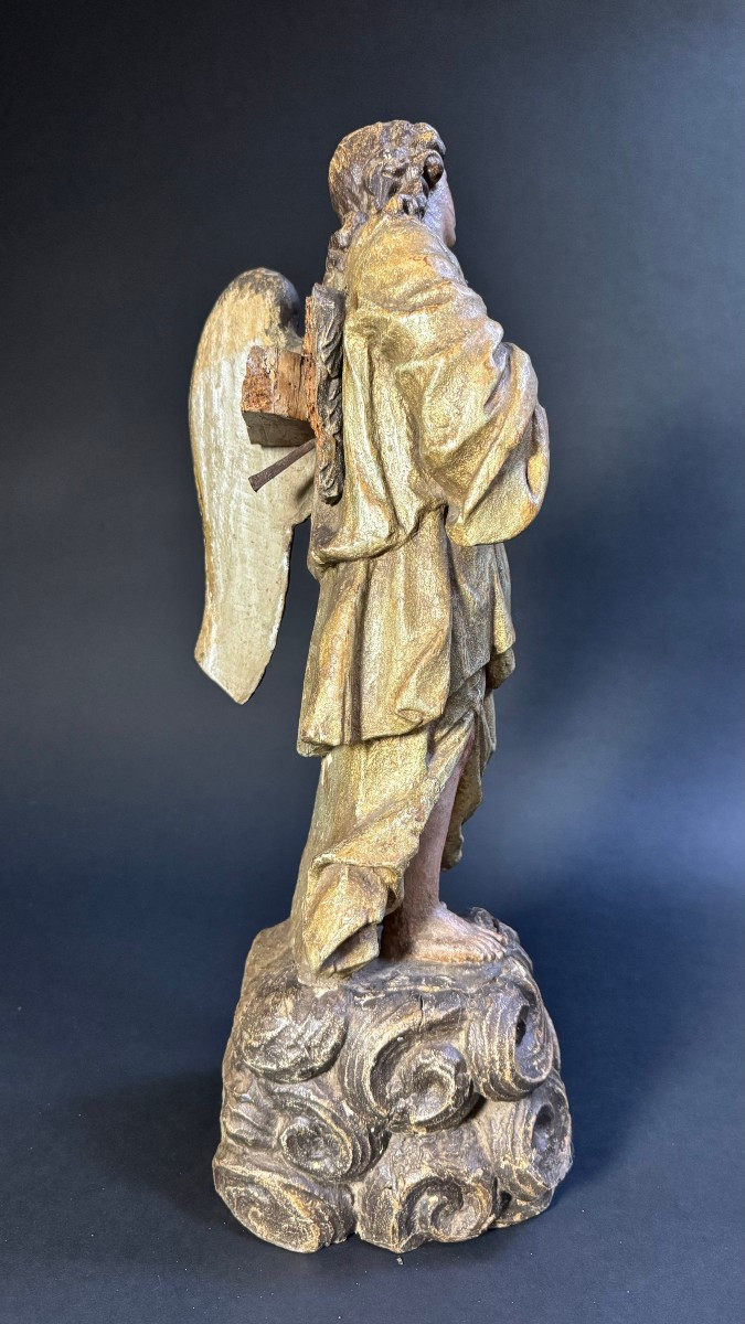 Scultura raffigurante angelo ligneo policromo - Lombardia (Italia) XVII secolo -photo-4