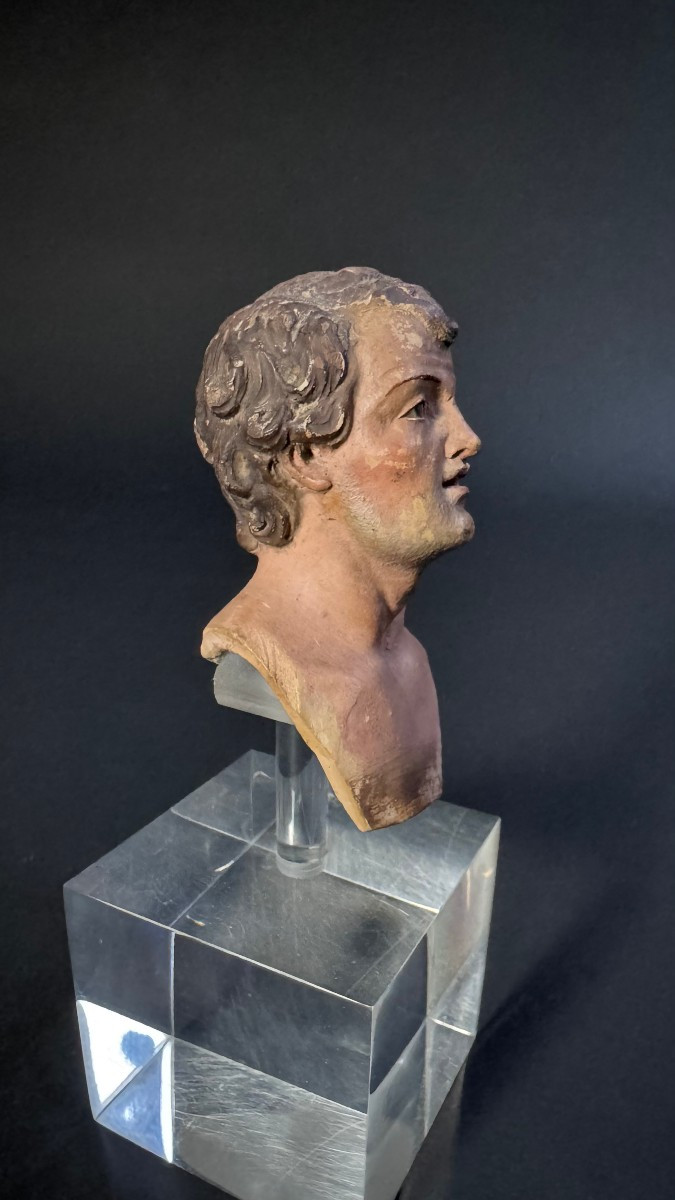 Testina di pupo di presepe napoletano - fine XVIII secolo -photo-1