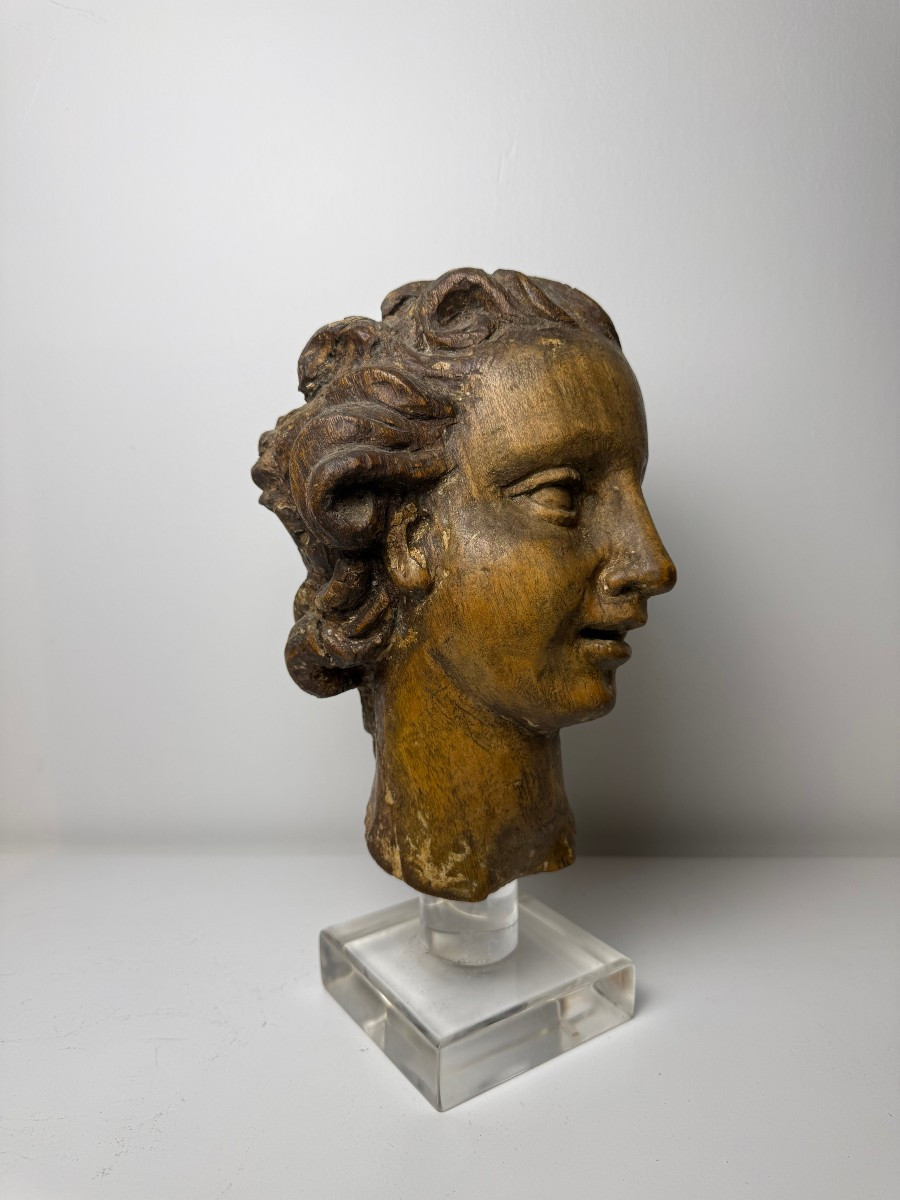 Scultura lignea raffigurante testa di angelo - Genova (Italia) XVII secolo -photo-1