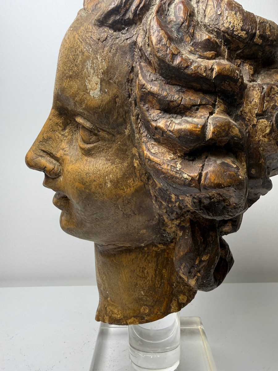 Scultura lignea raffigurante testa di angelo - Genova (Italia) XVII secolo -photo-6