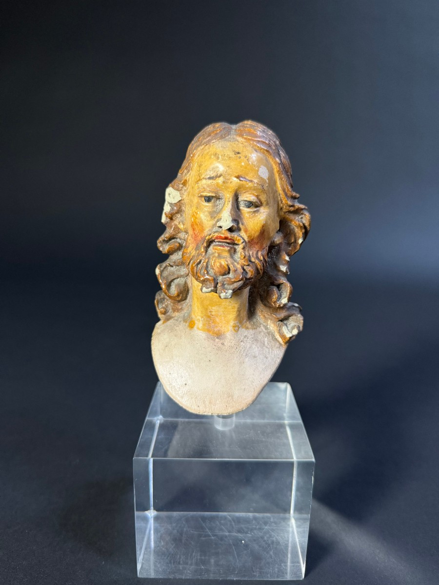 Testina di pupo di presepe napoletano - fine XVIII secolo-photo-2