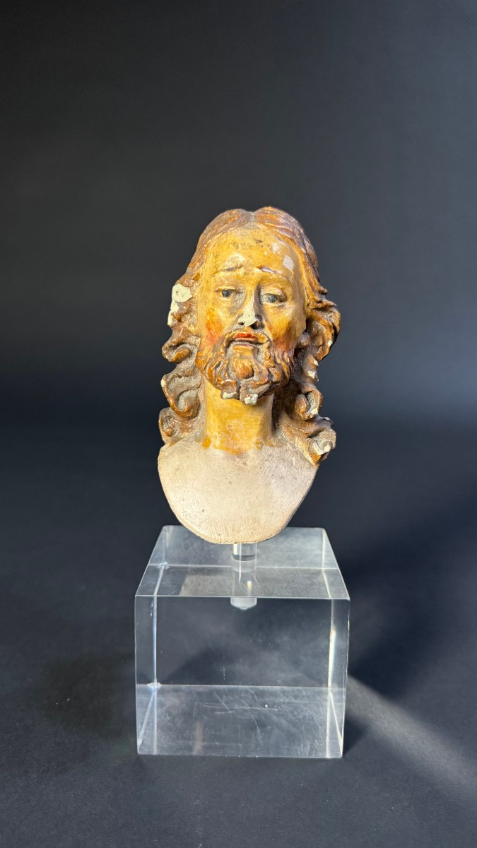 Testina di pupo di presepe napoletano - fine XVIII secolo-photo-1