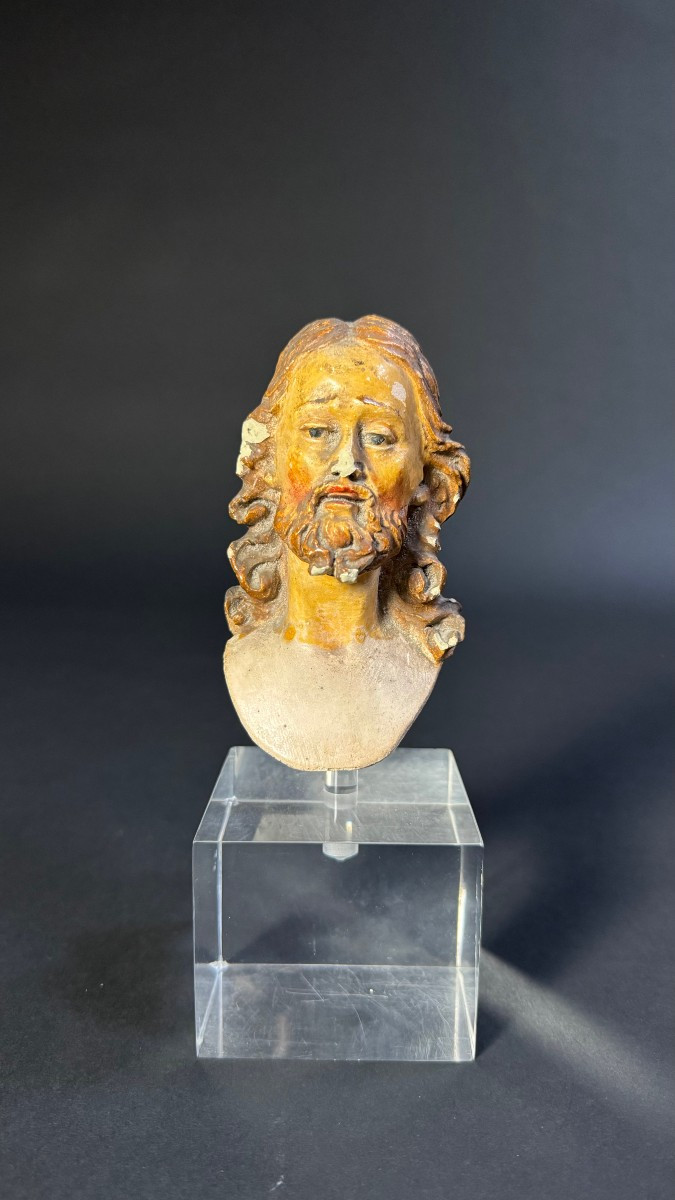 Testina di pupo di presepe napoletano - fine XVIII secolo-photo-2