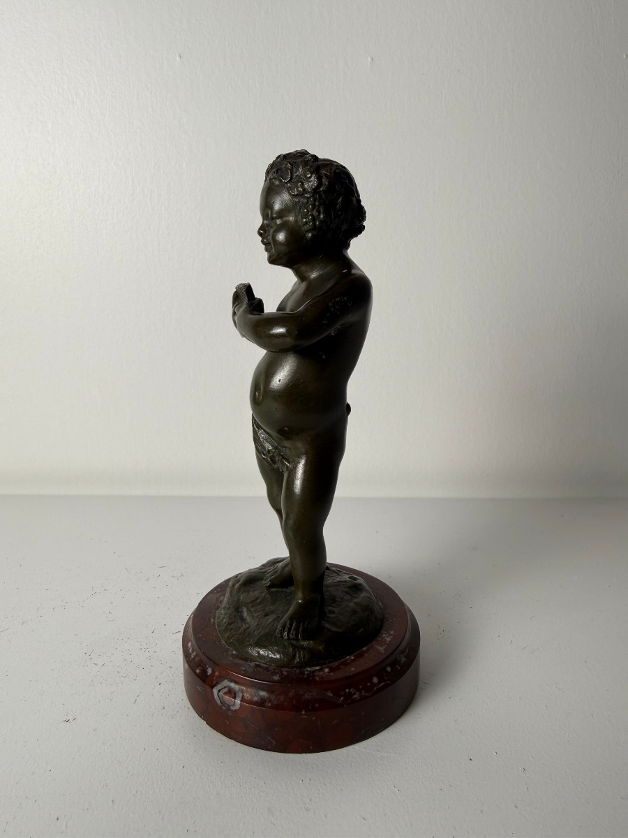 Clodion (Claude Michel 1738 - 1814) - piccola scultura in bronzo raffigurante Cupido -photo-2