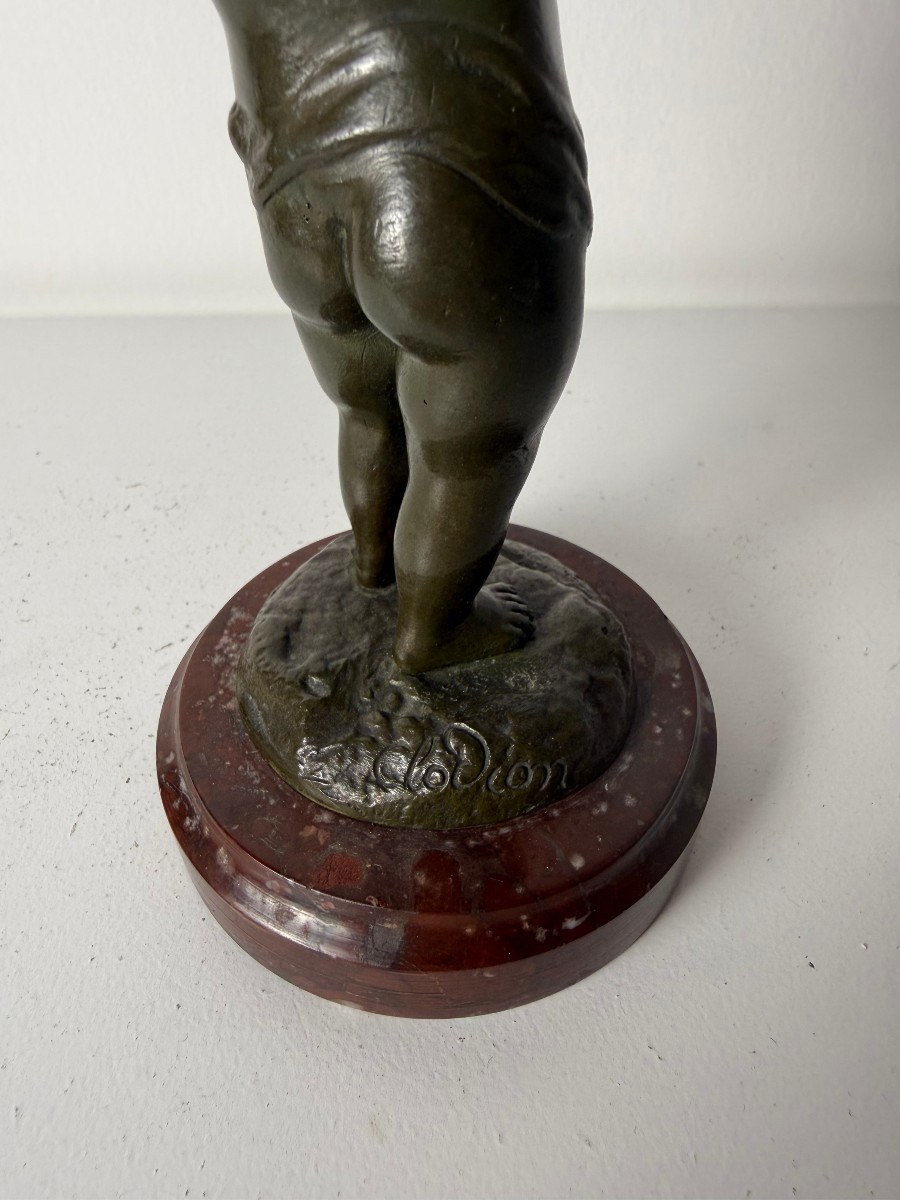 Clodion (Claude Michel 1738 - 1814) - piccola scultura in bronzo raffigurante Cupido -photo-1