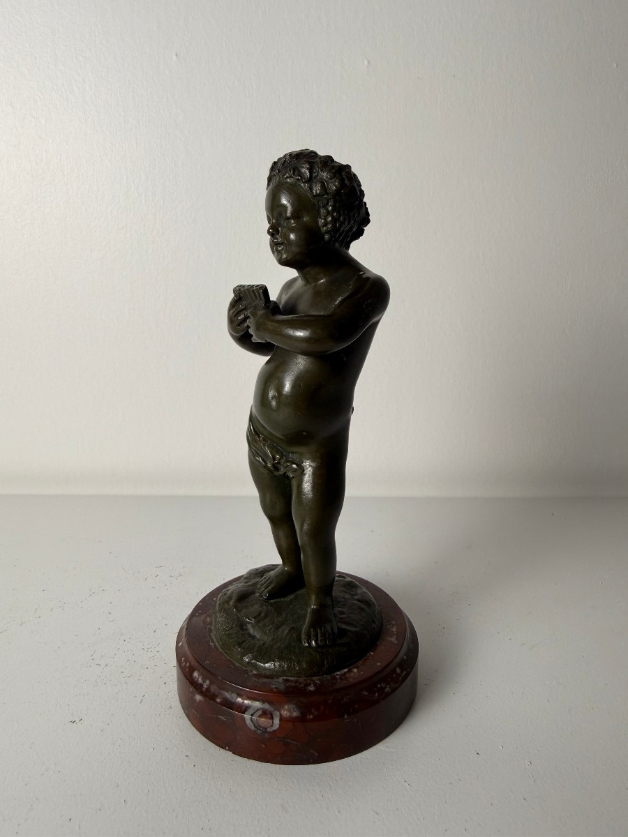Clodion (Claude Michel 1738 - 1814) - piccola scultura in bronzo raffigurante Cupido -photo-2