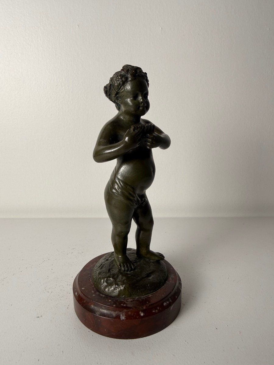 Clodion (Claude Michel 1738 - 1814) - piccola scultura in bronzo raffigurante Cupido -photo-3