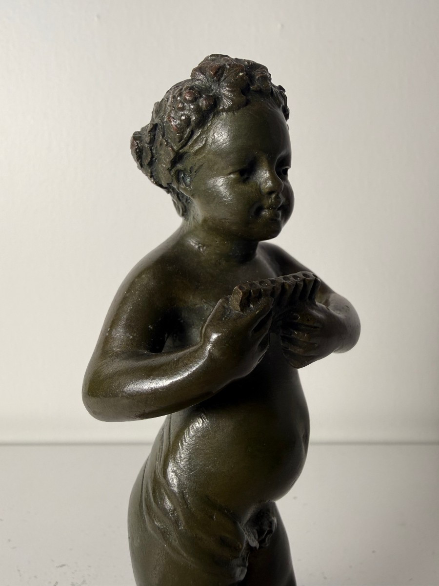Clodion (Claude Michel 1738 - 1814) - piccola scultura in bronzo raffigurante Cupido -photo-4