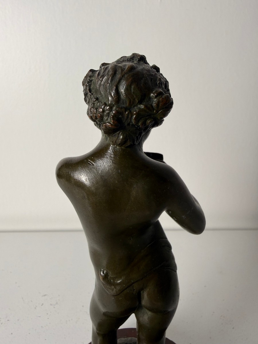Clodion (Claude Michel 1738 - 1814) - piccola scultura in bronzo raffigurante Cupido -photo-7