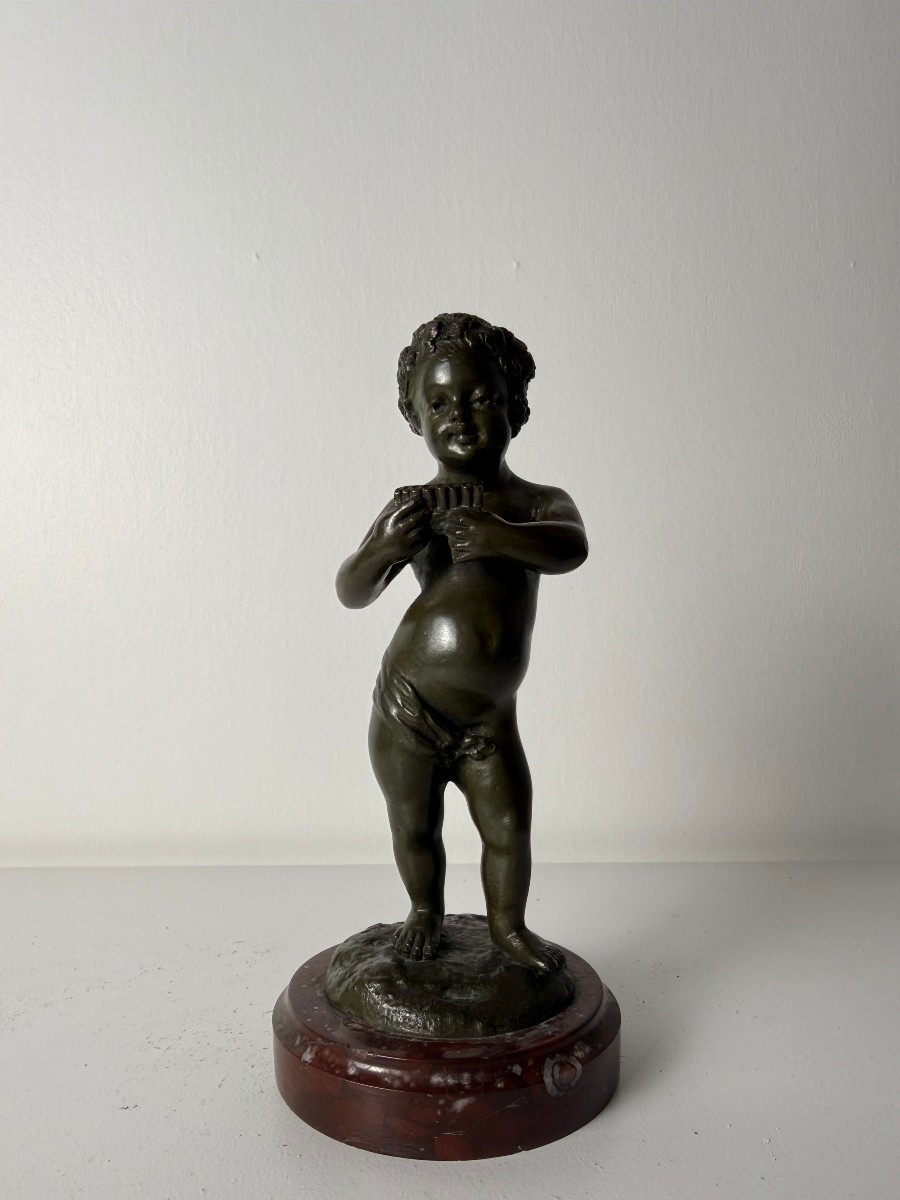 Clodion (Claude Michel 1738 - 1814) - piccola scultura in bronzo raffigurante Cupido -photo-8