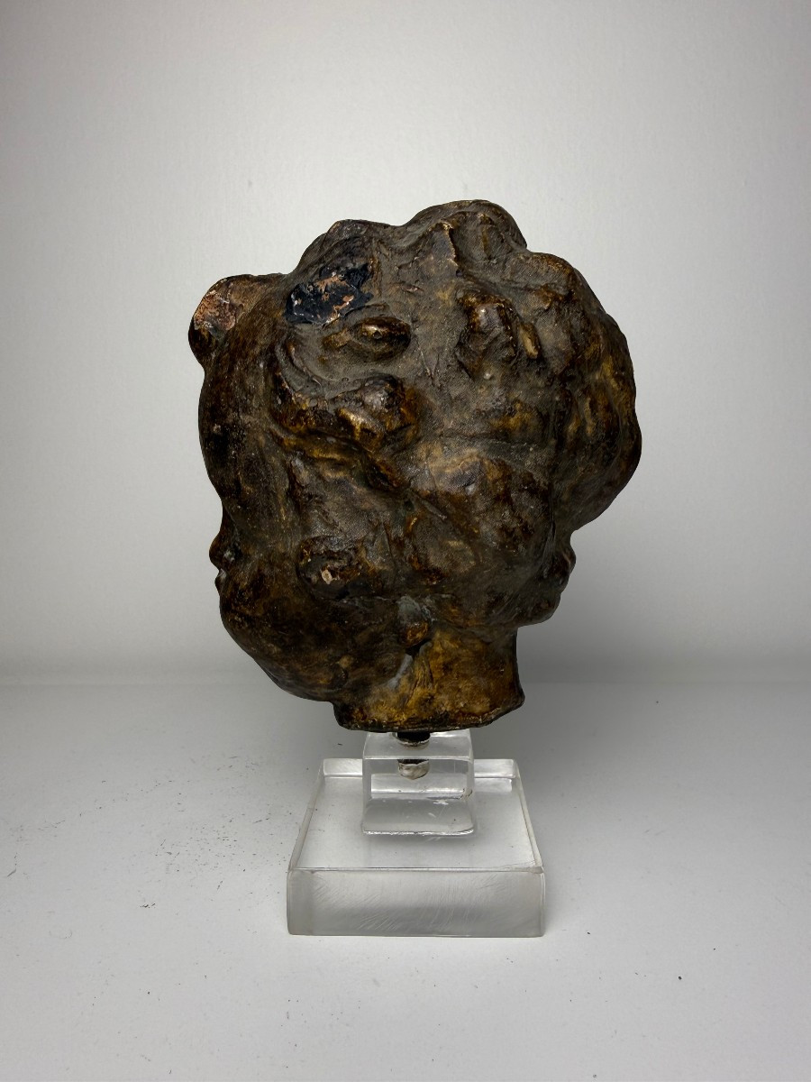 Scultura in terracotta raffigurante testina di putto - Toscana XVI secolo -photo-2