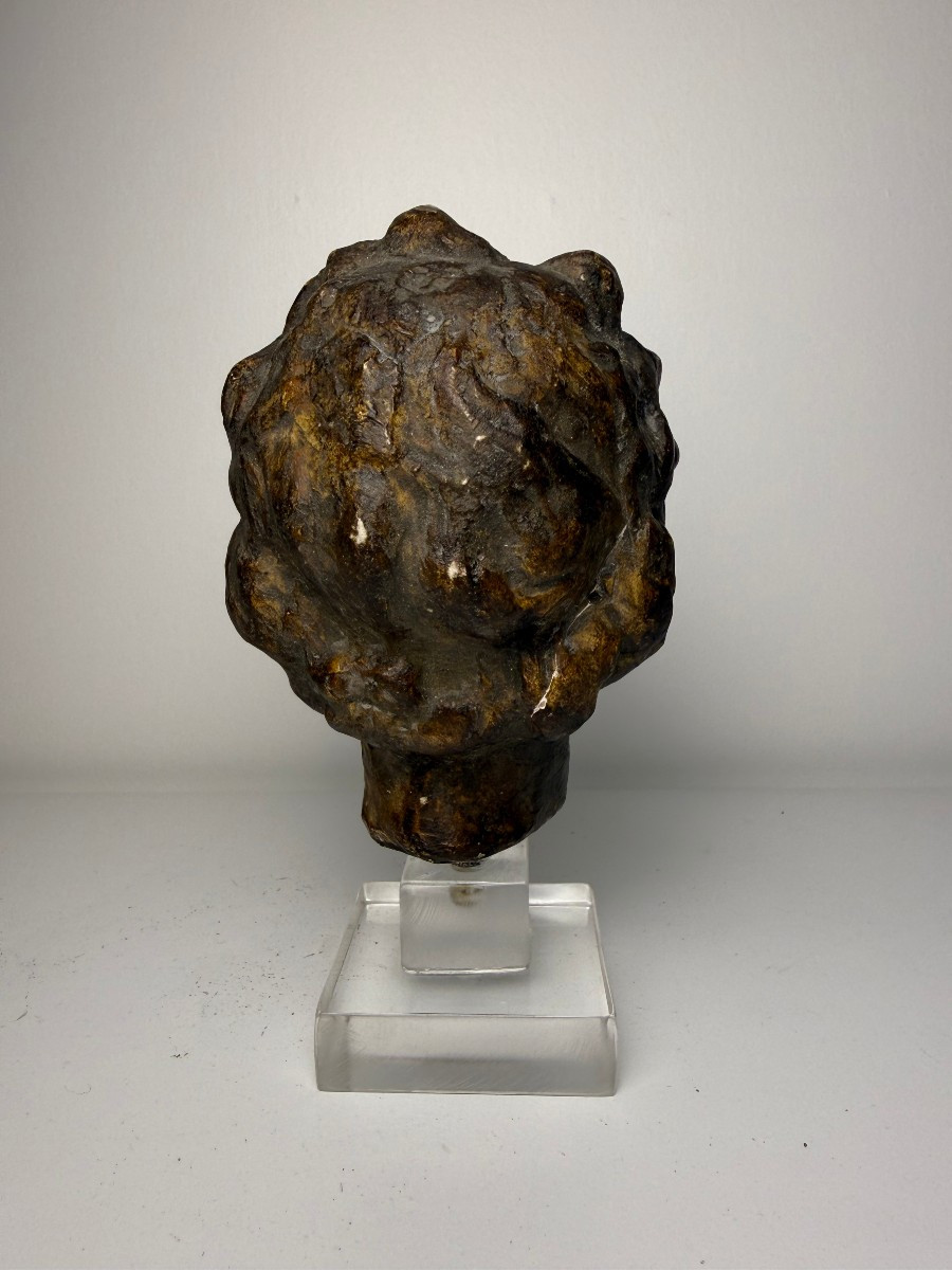 Scultura in terracotta raffigurante testina di putto - Toscana XVI secolo -photo-4