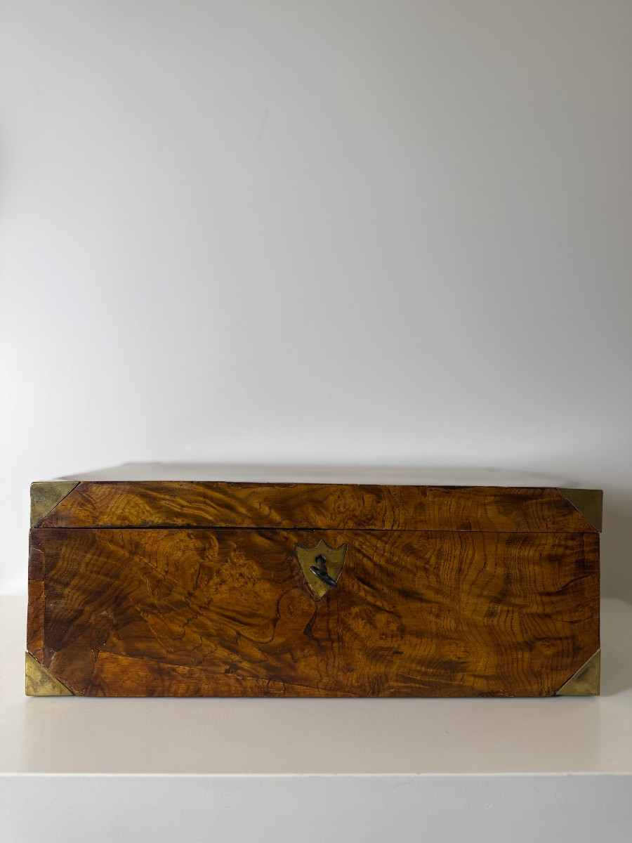 Scrittoio da viaggio in radica di noce - XIX secolo -photo-2