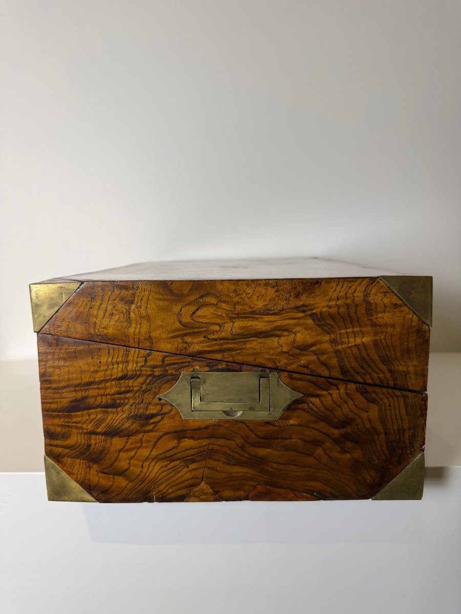 Scrittoio da viaggio in radica di noce - XIX secolo -photo-6