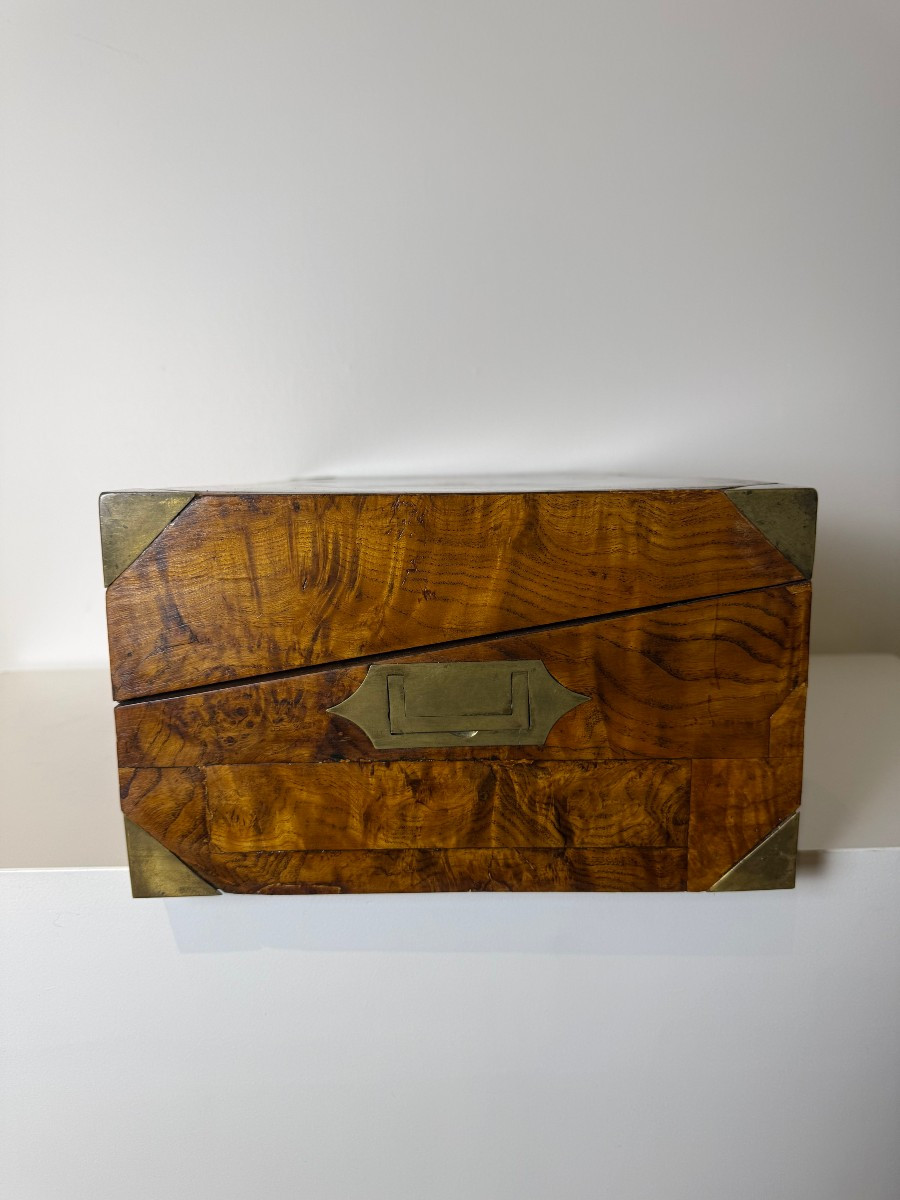 Scrittoio da viaggio in radica di noce - XIX secolo -photo-7