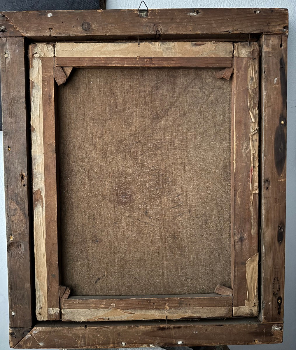 Superbo dipinto olio su tela raffigurante uomo barbuto - Lombardia XIX secolo-photo-2