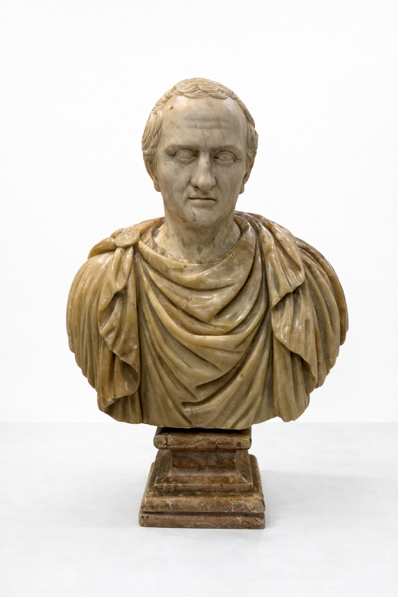 Scultura mezzo busto in marmo di Marco Tullio Cicerone - XVIII secolo-photo-2