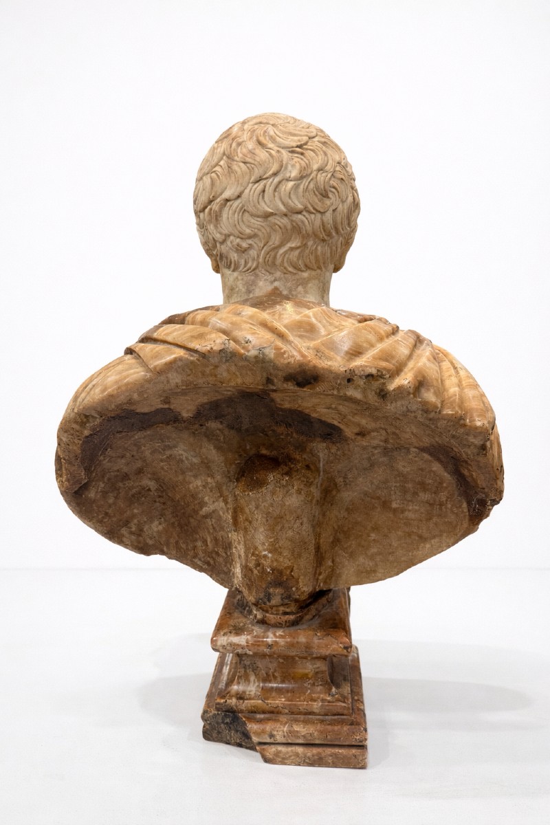 Scultura mezzo busto in marmo di Marco Tullio Cicerone - XVIII secolo-photo-3